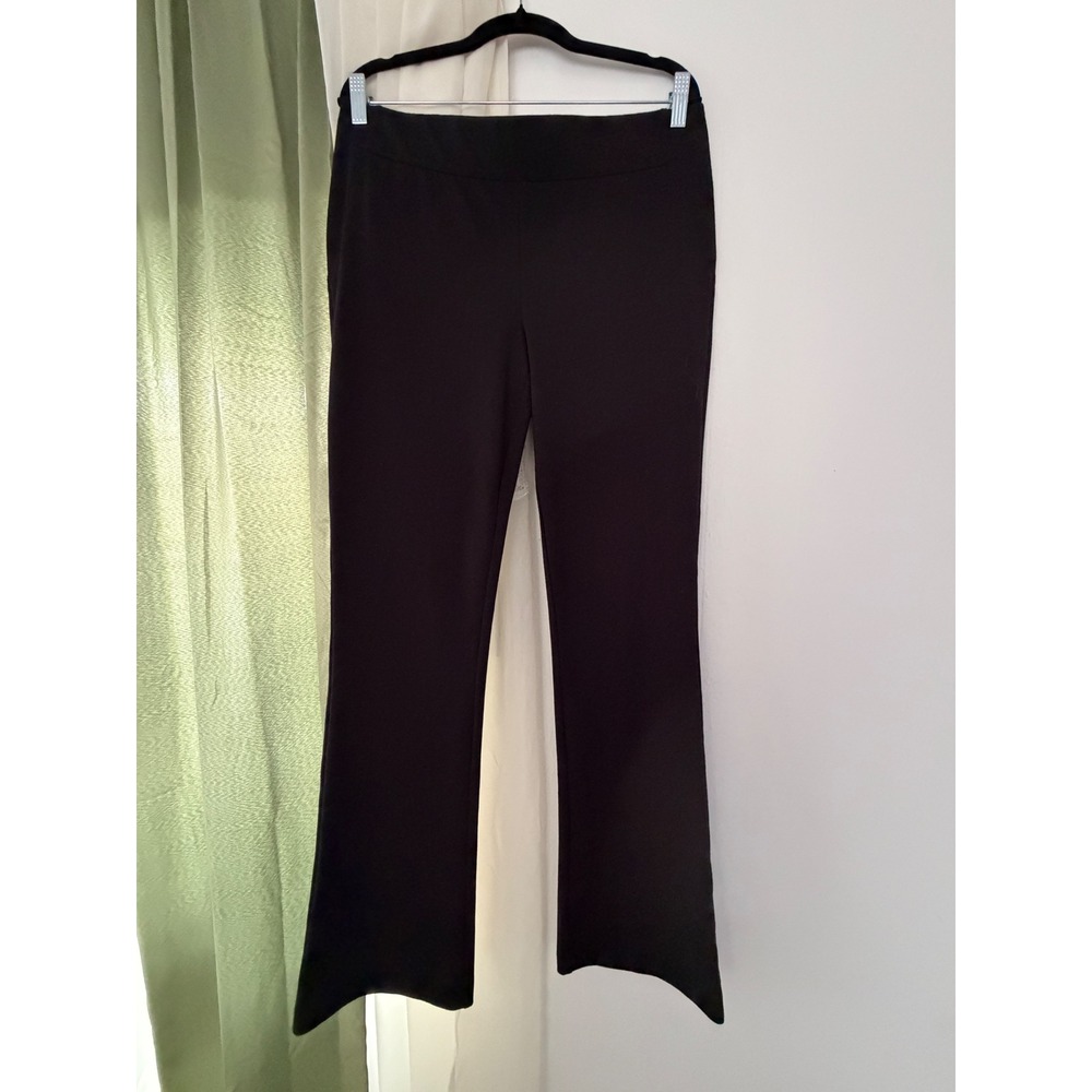 Simply Vera Vera Wang Dress Pants Womens M Long Black Flare Stretch Business‎